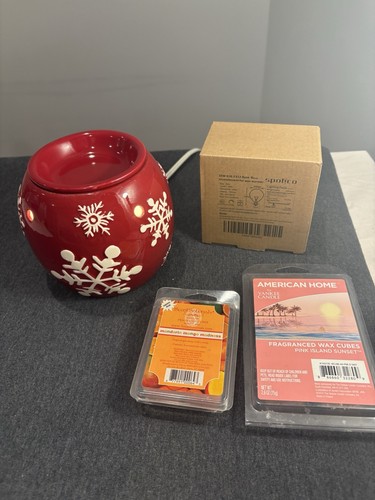 Scentsy snowflake red warmer - scentsy,