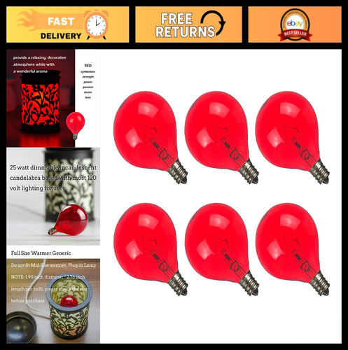 25w e12 wax - 25w, red